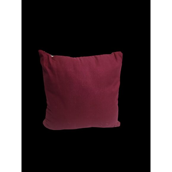 Christmas Pillow Ornaments Tree Bells Candy Canes Diamond Windowpane Tapestry - Picture 2 of 2